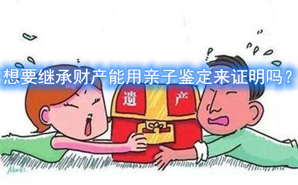 想要继承财产能用亲子鉴定来证明吗？